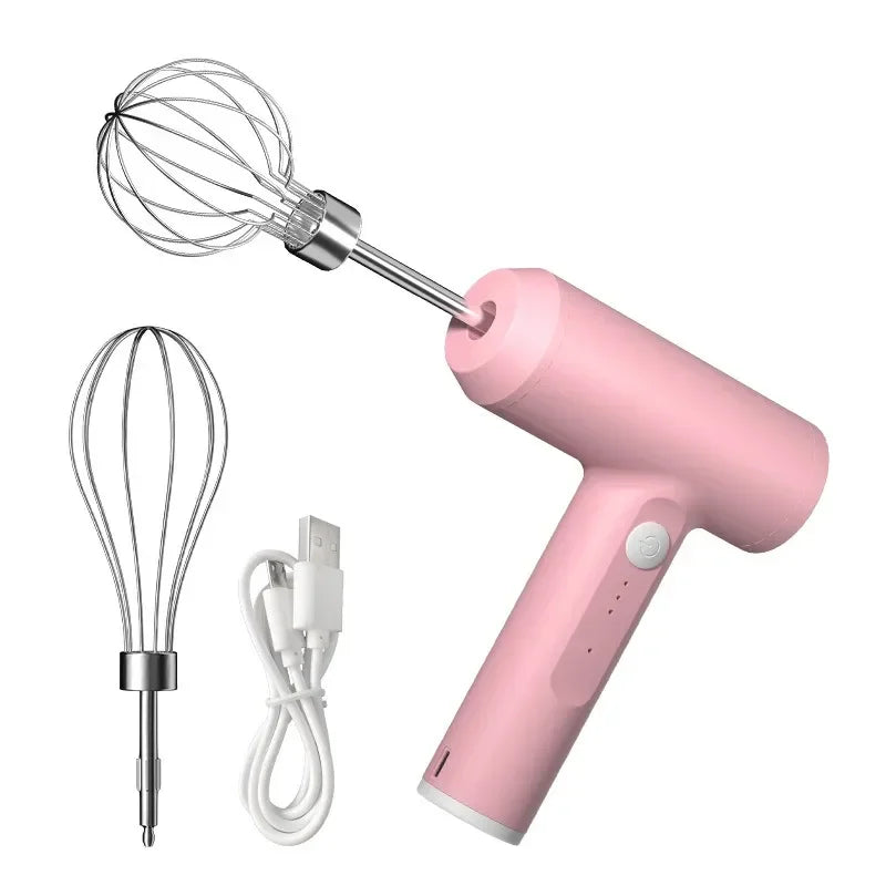 Electric Egg Beater Food Whisk Handheld Rechargeable Speeds