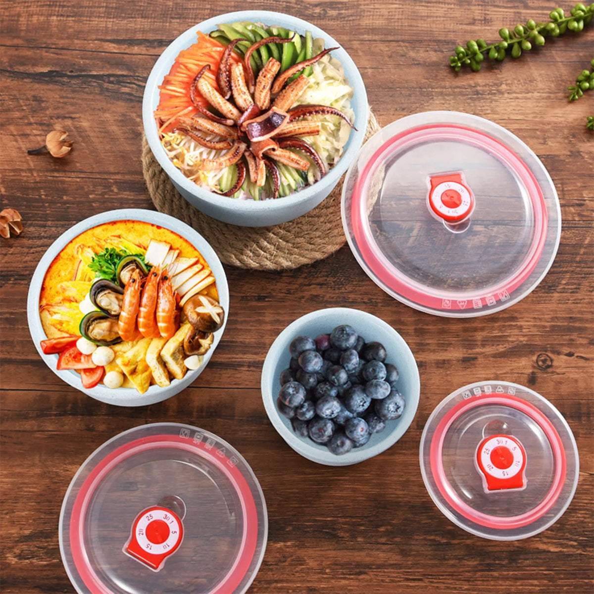 3pcs Food Storage Containers Bento Box Lightweight Food