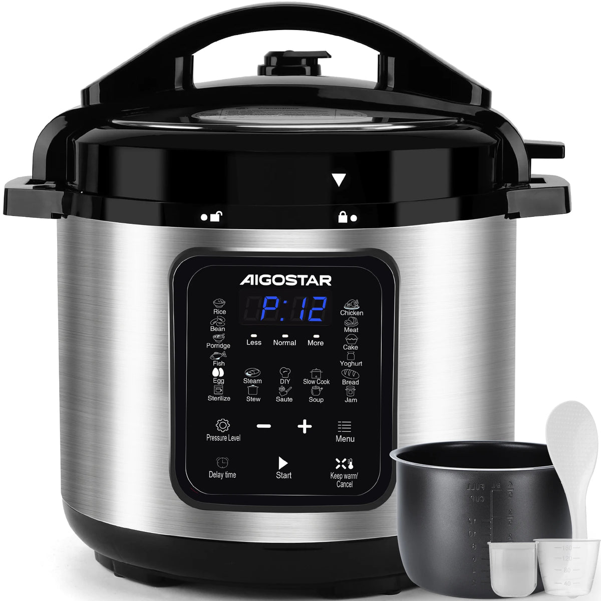 Aigostar 18-In-1 Electric Pressure Cooker Litres Programmable Pot