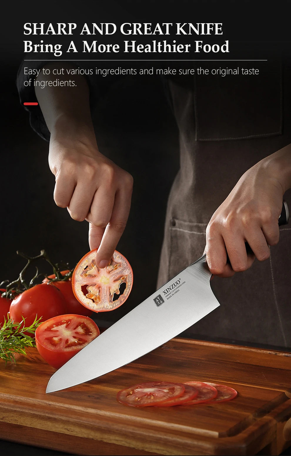 Xinzuo Inch Chef Knife German 4116 Steel Profesional