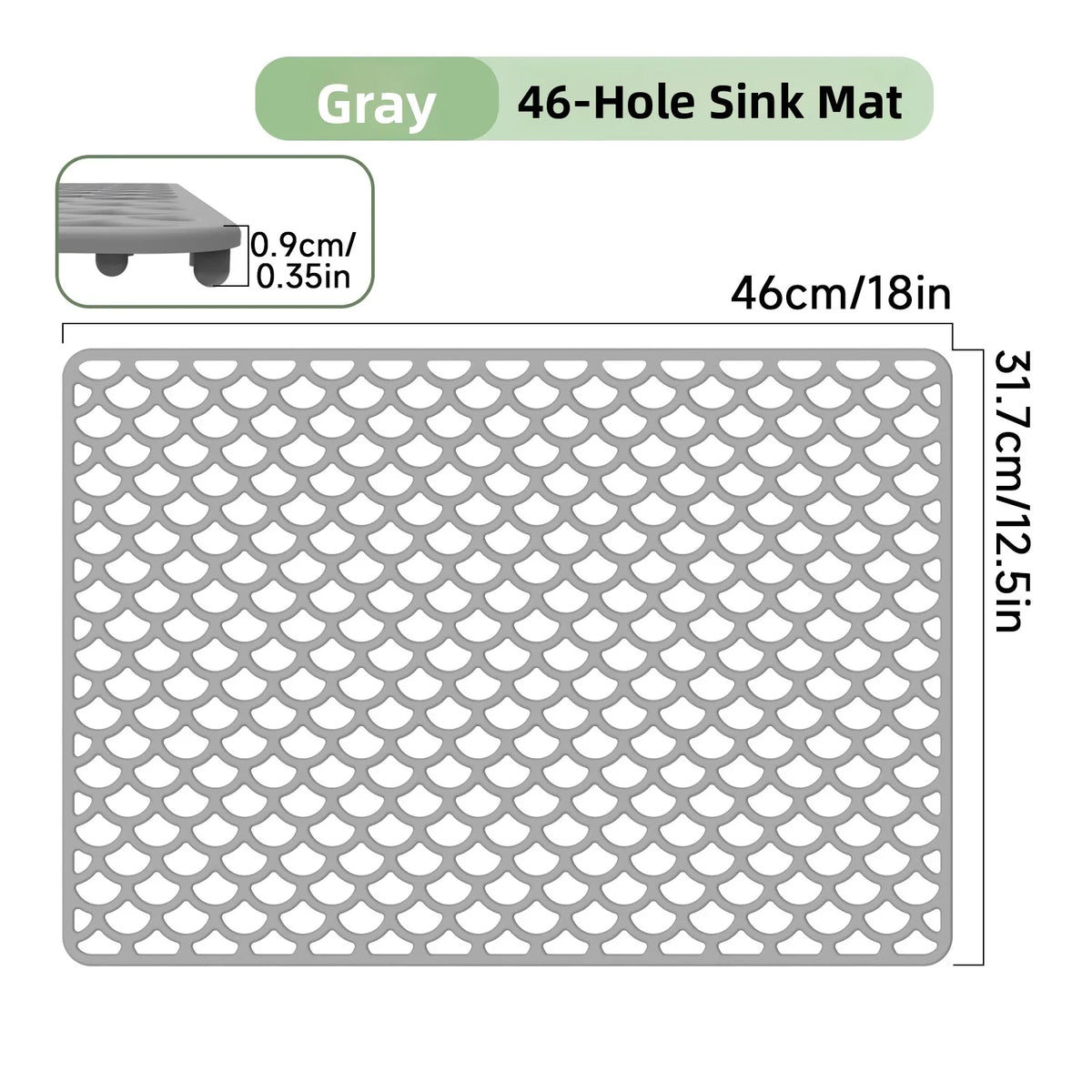 Sink Silicone Mat Anti-Scratch Honeycomb Pad Dishwashing Basin