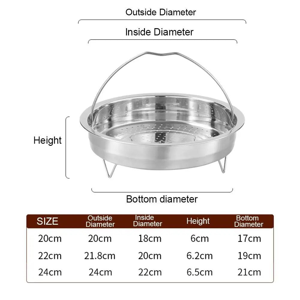 Stainless Steel Food Steamer Basket Pressure Cooker Steamer