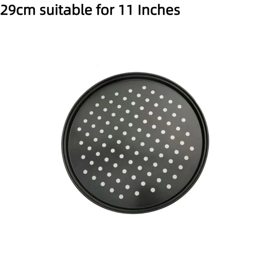 Carbon Steel Perforated Pizza Pan 9/10/11/12/14 Inch Mupti