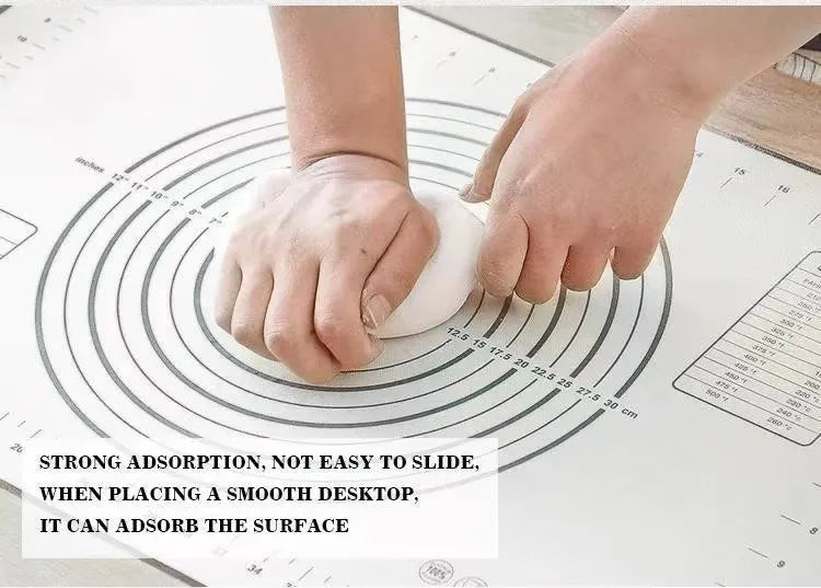 Black Silicone Baking Mat Kneading Pad Dough Mat