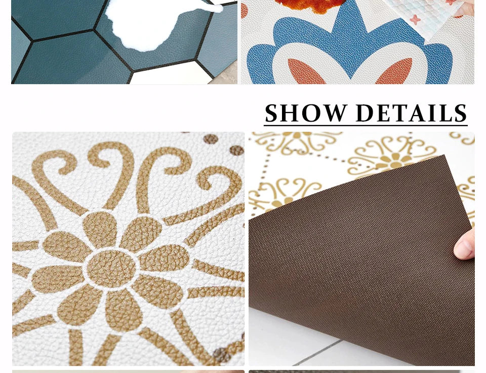 Floor Mat Long Rug Waterproof Non-Slip Pvc Leather