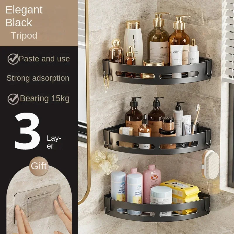 Bathroom Shelves Organizer No Punching Required Corner Shelf