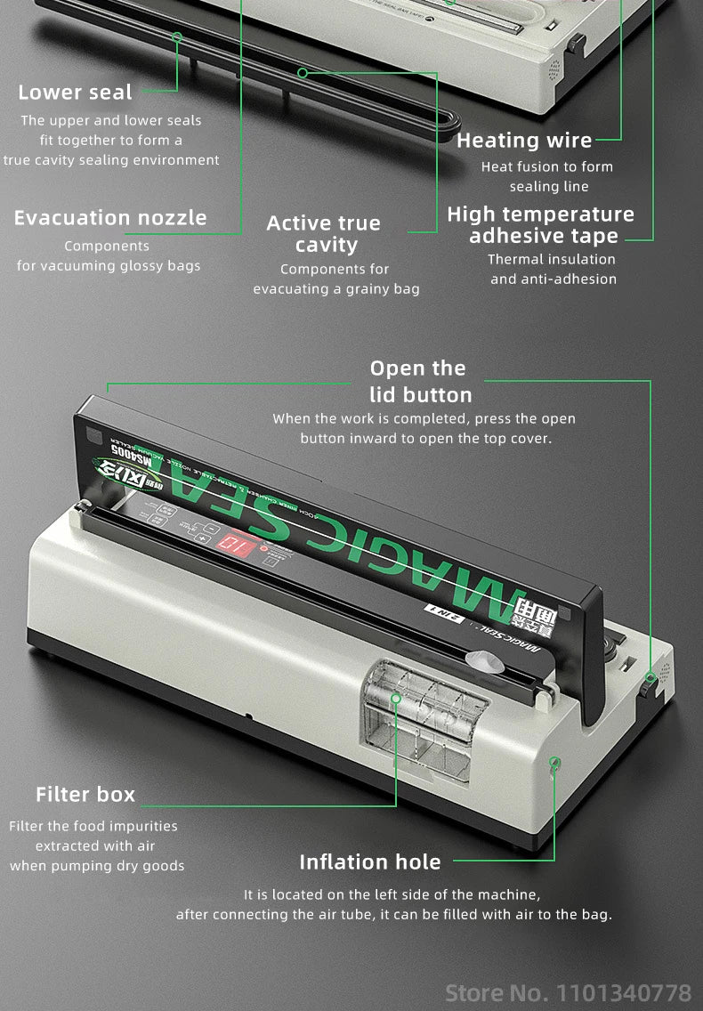 Magic Seal Ms4005 Commercial Vacuum Sealer Machine Automatic