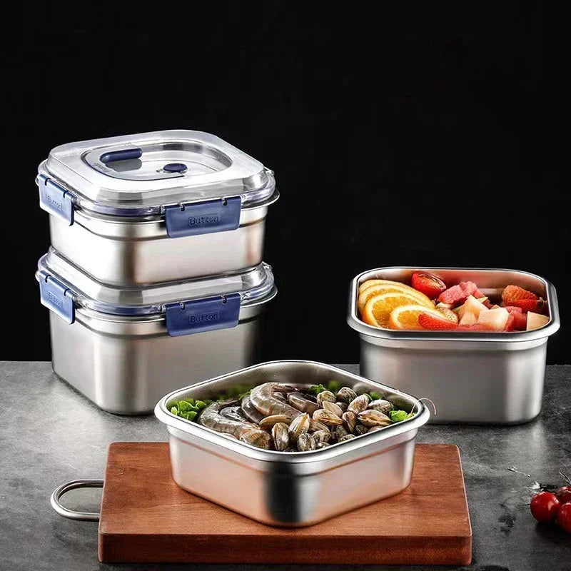 Stainless Steel Meal Prep Container Lid Airtight Bento