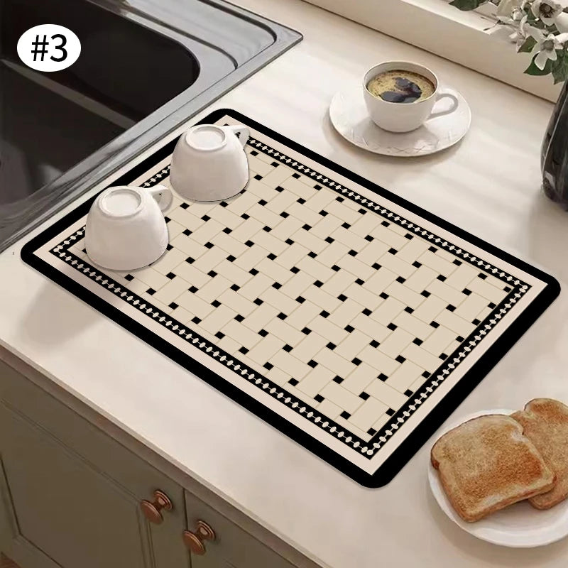 Dish Drying Mat Super Absorbent Draining Mat Large