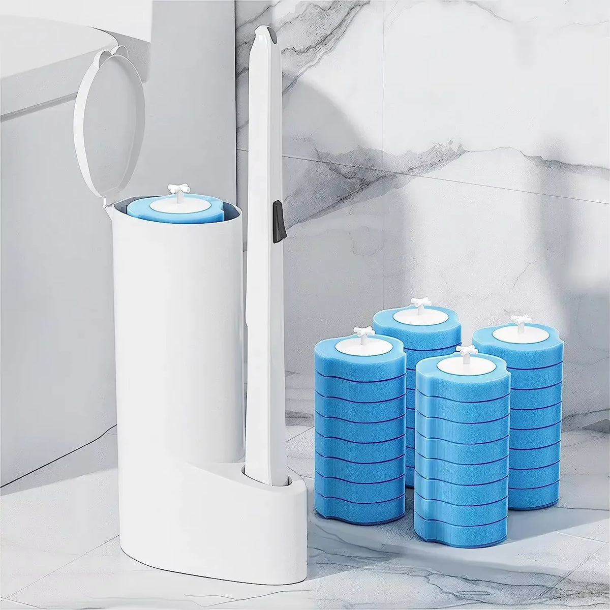 Wall-Mounted Disposable Toilet Brush Cleaner 8/16/24pcs Brush