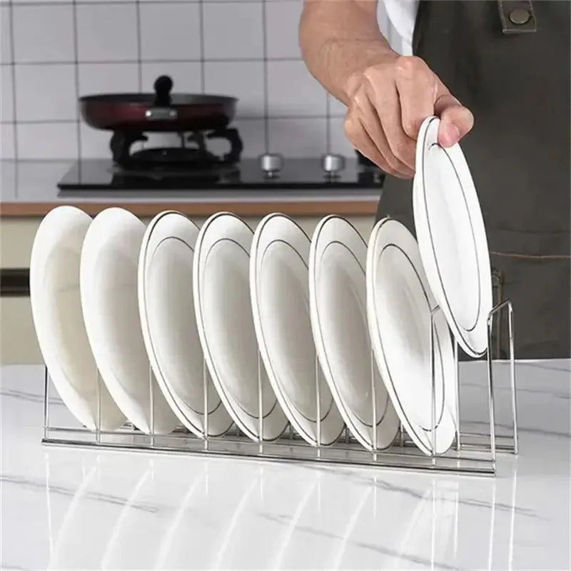 Bowl Dish Organizer Stainless Steel Dish Holder Cutlery