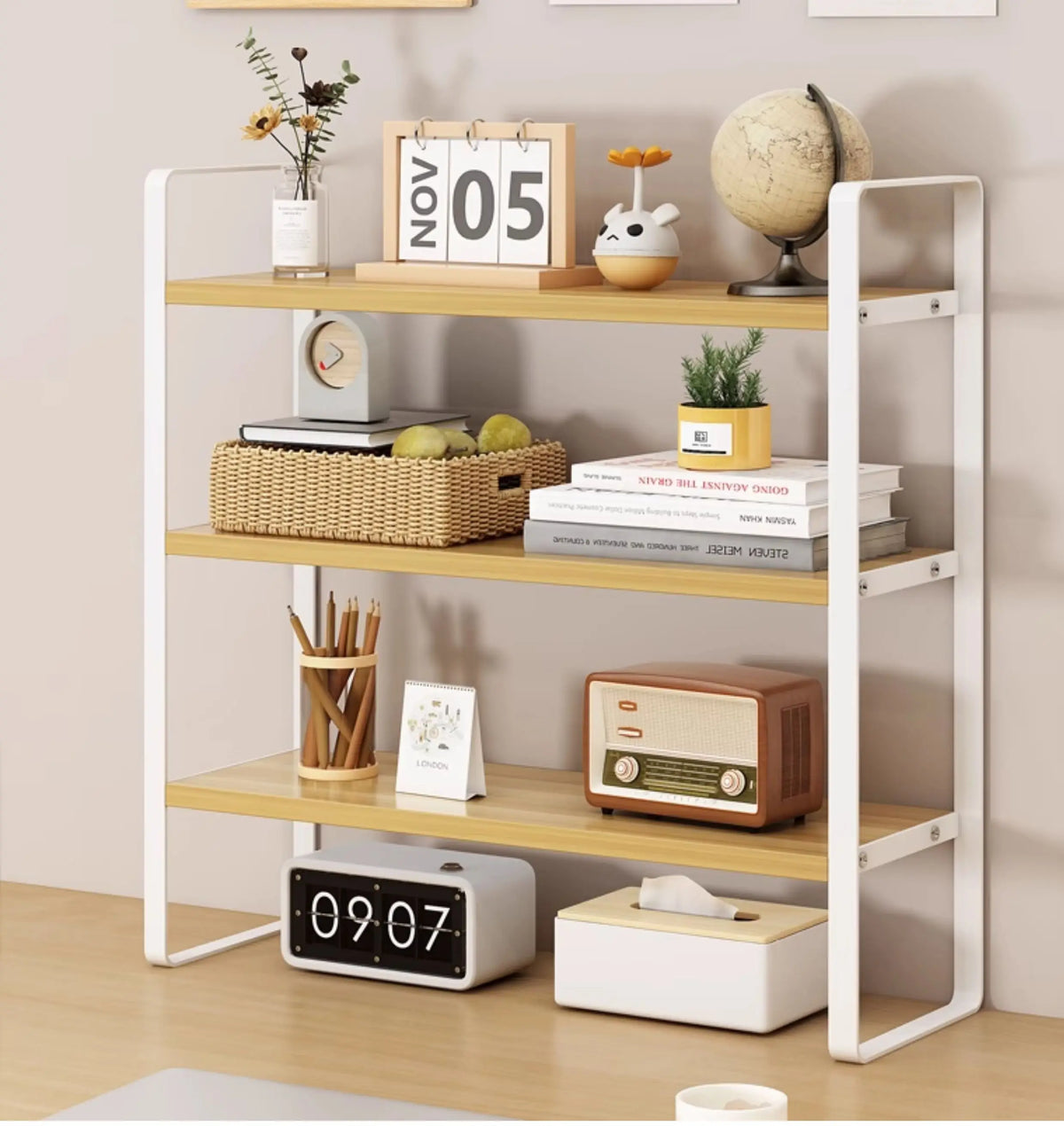 Multi-Layer Desk Organizer Rack Office Computer Table Storage