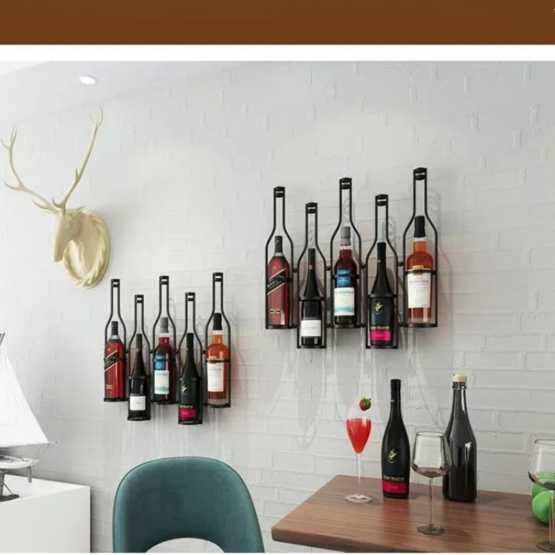 American Industrial Style Iron Hanging Wine Rack Material