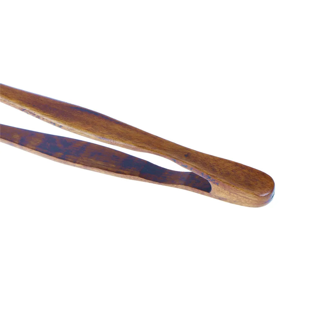 1pc Bamboo Cooking Tongs Food Bbq Salad Bacon