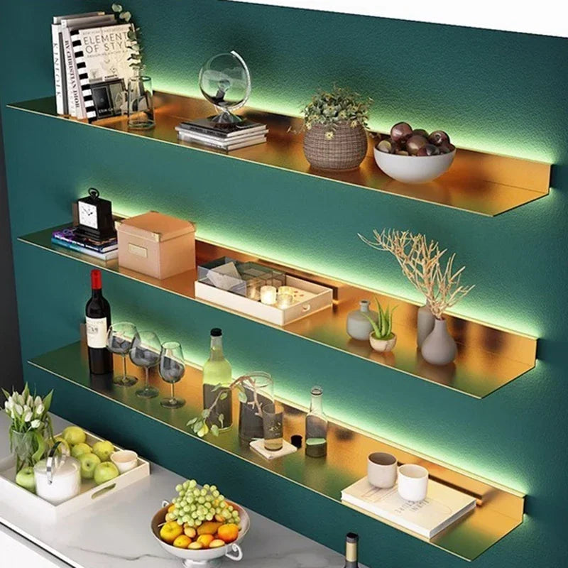 Iron Floating Wall Shelf Storage Organizer Shelves Bathroom