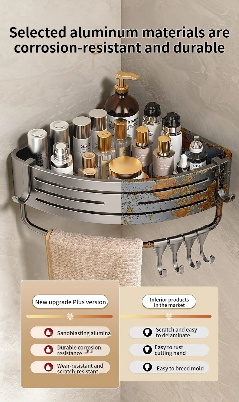 No Need To Drill Walls Installation Aluminum Bathroom