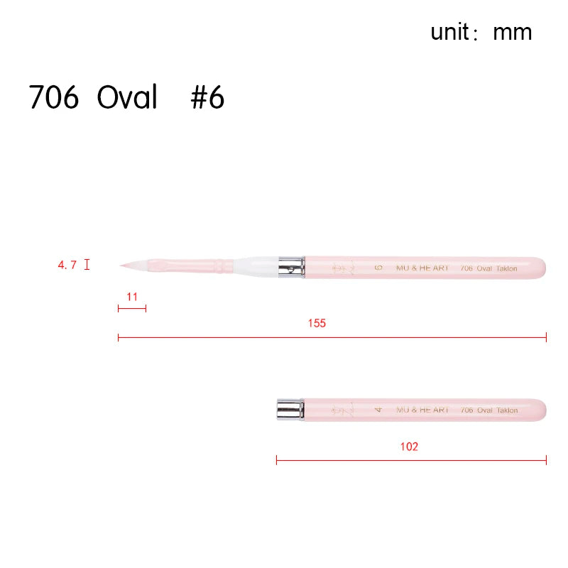 Pink Travel Minipen Korean Synthetic Hair Artist Acrylic
