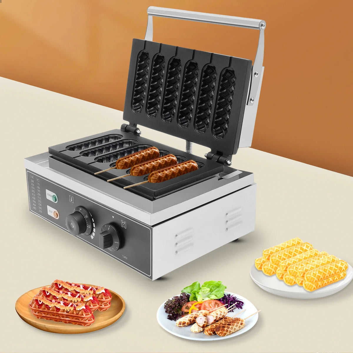 1500w Dog Machine Molds Time Temp Control Non-Stick