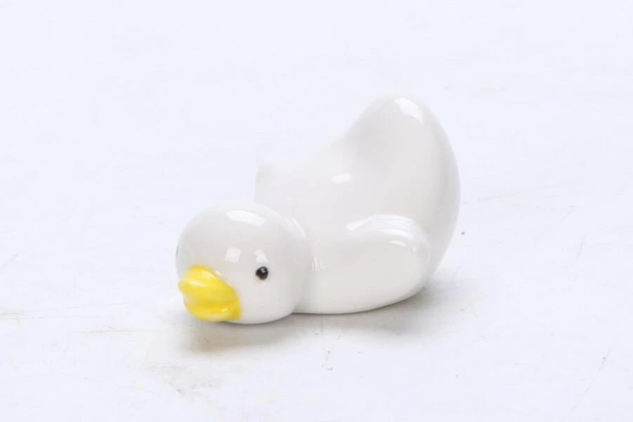 1-5pcs Funny Duck Ceramic Crafts Chopstick Shelf Resturant