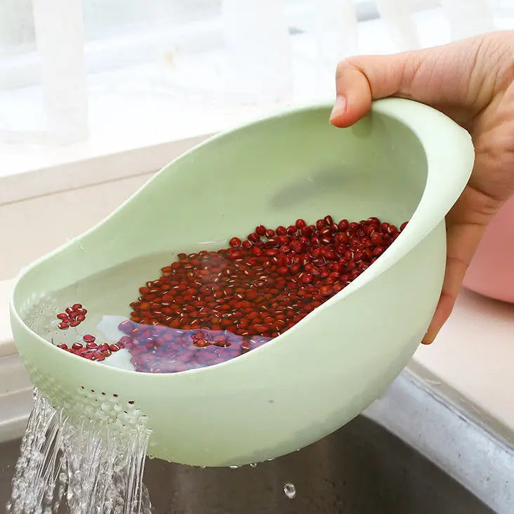 1pc - Plastic Drain Basket Filter Rice Bowl