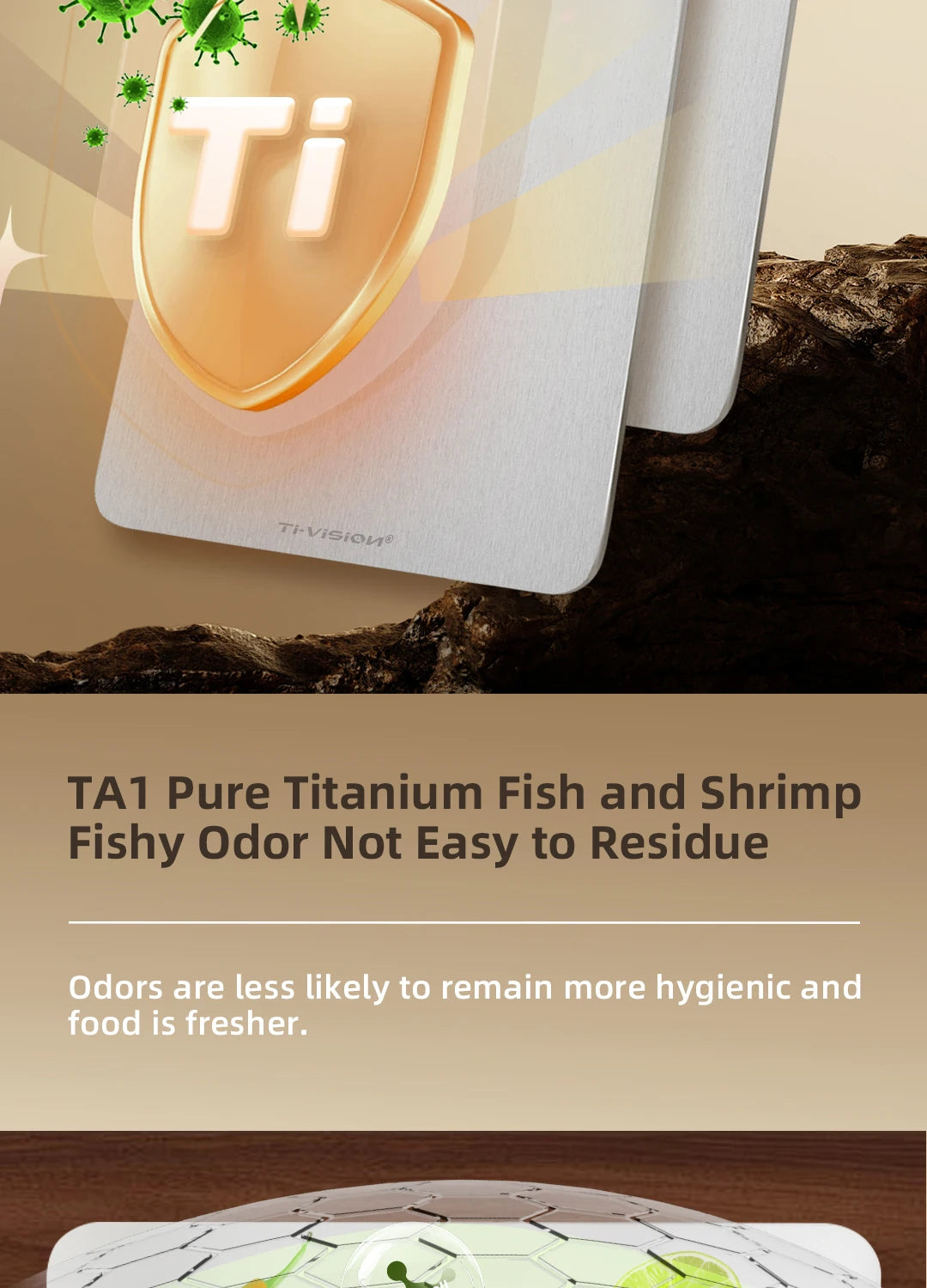 Food Grade Pure Titanium Cutting Board - Antibacterial