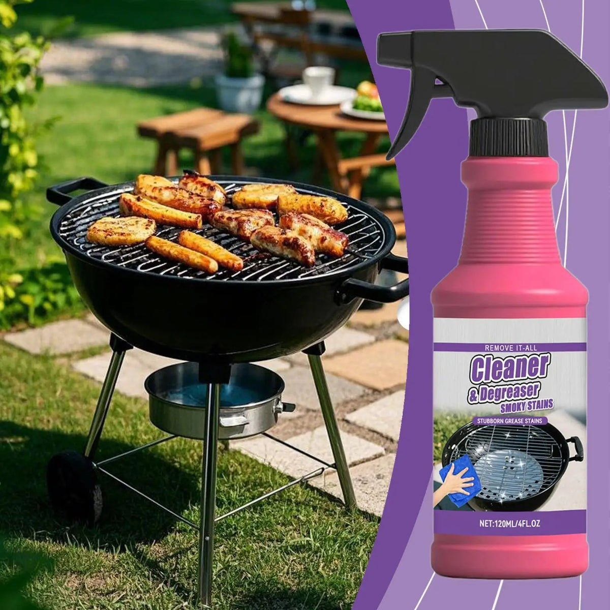 120ml Barbecue Rack Cleaner Powerful Cleaning Stubborn Grease