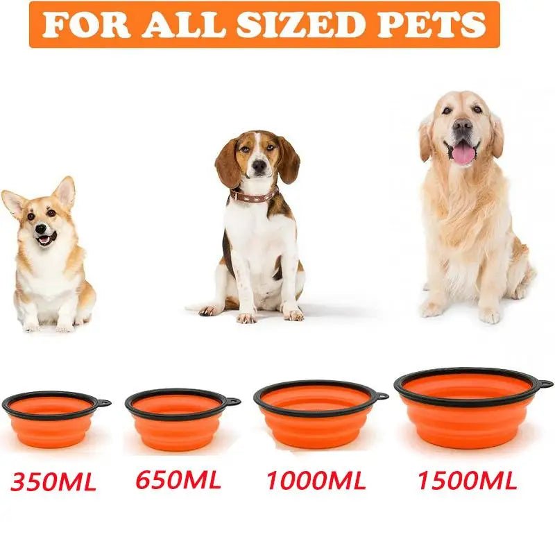 Pet Folding Silicone Bowl Large Outdoor Pet Travel