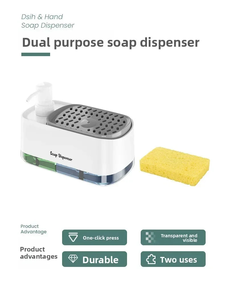 Space Saving Dual Pump Soap Dispenser In1 Organizer