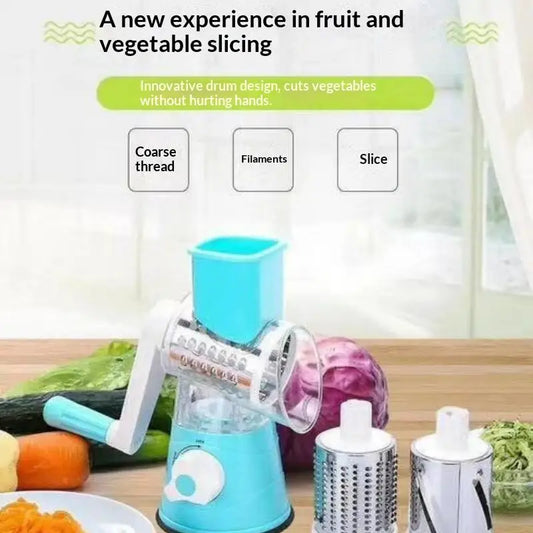 Rotary Vegetable Slicer Grater Multiple Blades Easy Clean