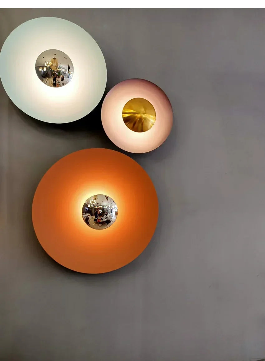 Modern Minimalist Designer Led Wall Light Dish Foyer