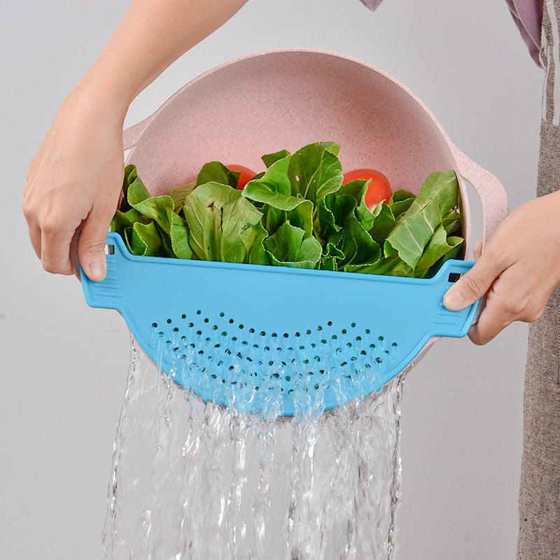 Pan Pot Strainer Plastic Pasta Spaghetti Practical Draining