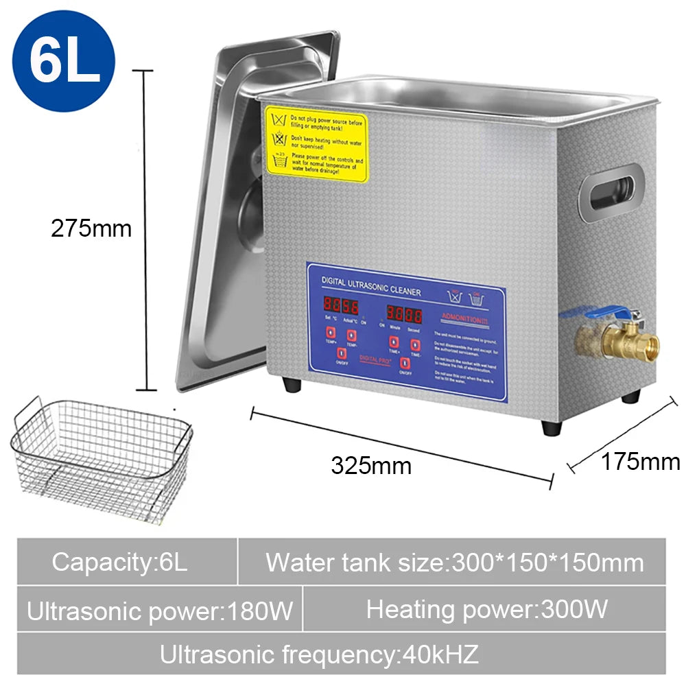 Ultrasonic Cleaner Heater Ultrasound Cleaning Machine Jewelry