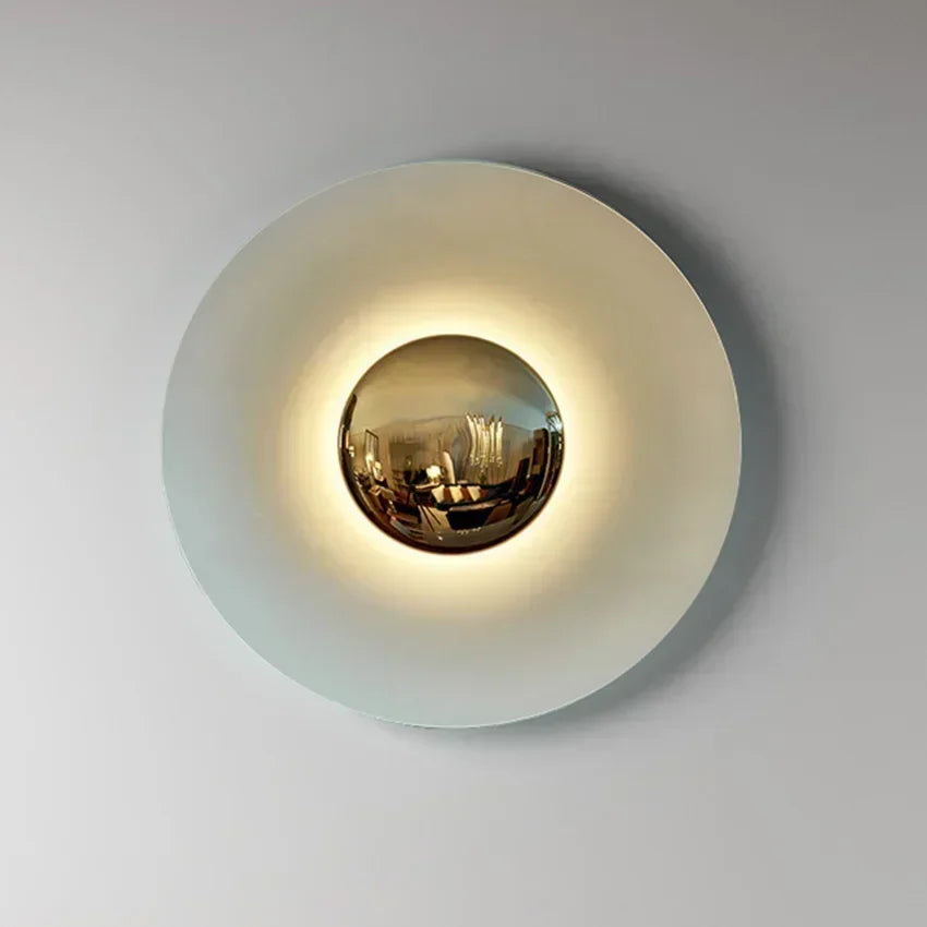 Modern Minimalist Designer Led Wall Light Dish Foyer