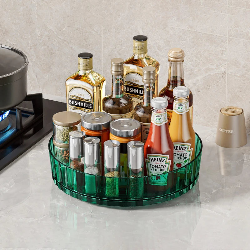 Rotating Spice Rack Kitchens Multi-Functional Storage Tray