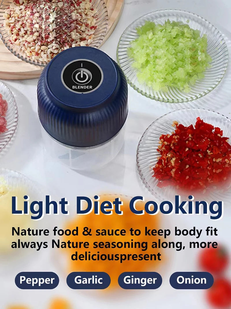 250ml Mini Wireless Usb Rechargeable Electric Vegetable Chopper