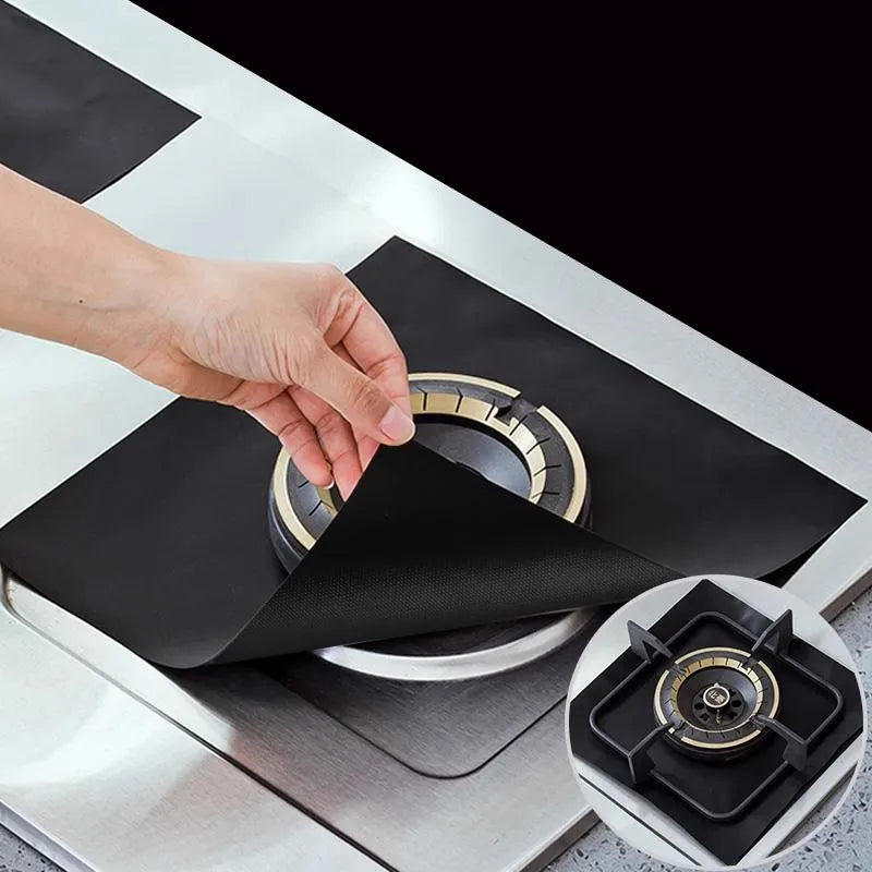 Gas Stove Burner Covers Square Heat-Resistant Oil-Proof Reusable