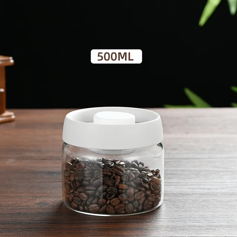 Coffee Beans Vacuum Sealed Tank Glass Sealed Jar