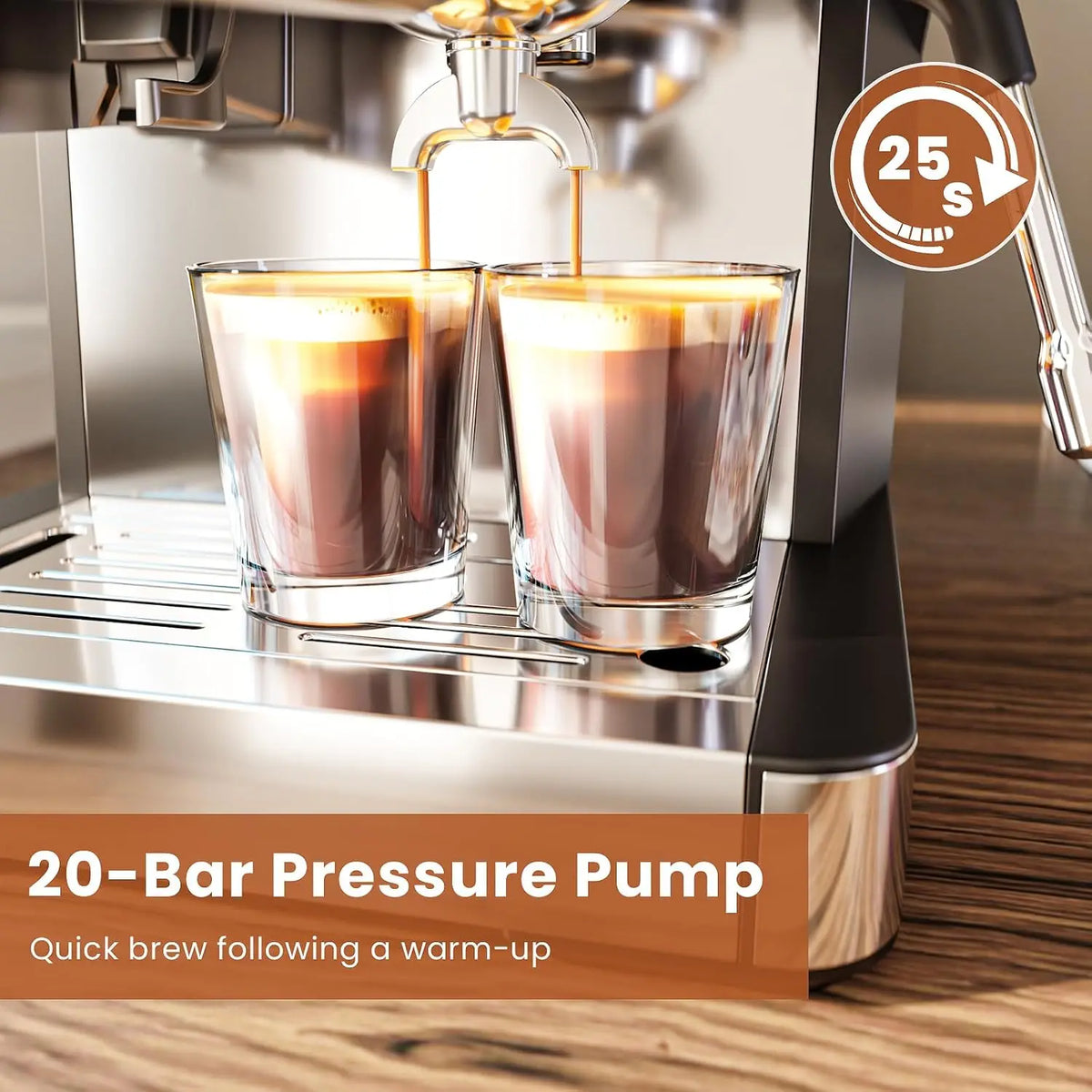 Espresso Machine 20 Bar Expresso Coffee Machines Grinder