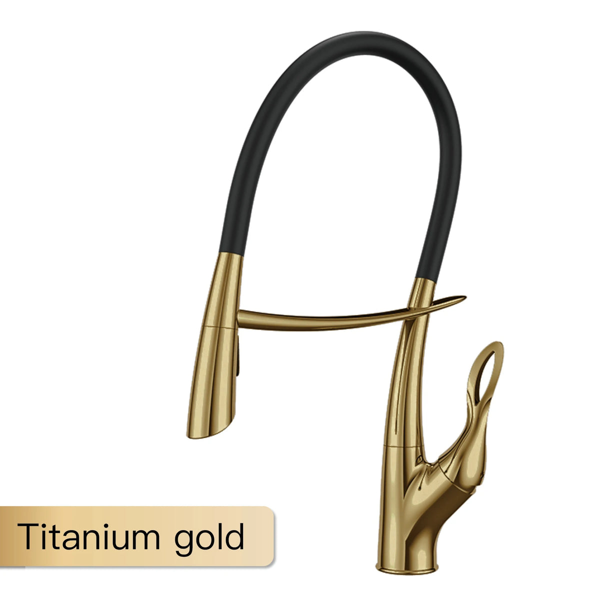 Modern Luxury Black Brass Faucet Pull-Out Magnetic Suction