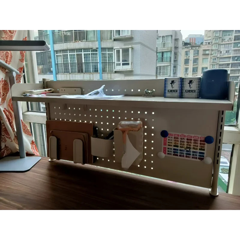 Adjustable Desktop Storage Rack Pegboard Desk Bookshelf Organizer