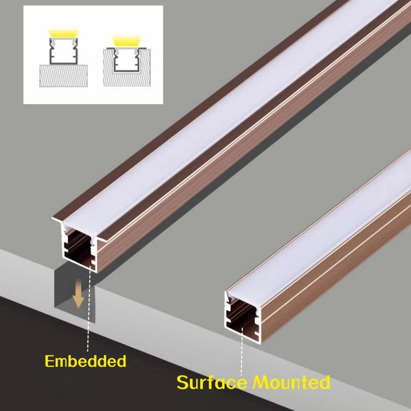 Rose Gold U/Yw Style Led Aluminum Profile 5050