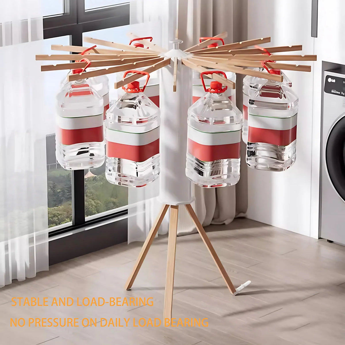 Folding Drying Rack Floor Standing Swivel Laundry Rack