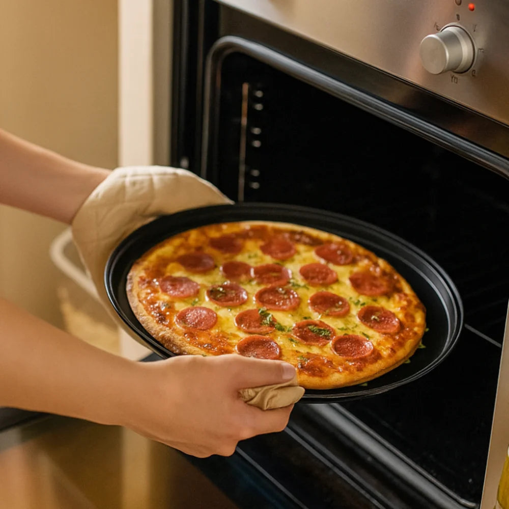 Carbon Steel Perforated Pizza Pan 9/10/11/12/14 Inch Mupti