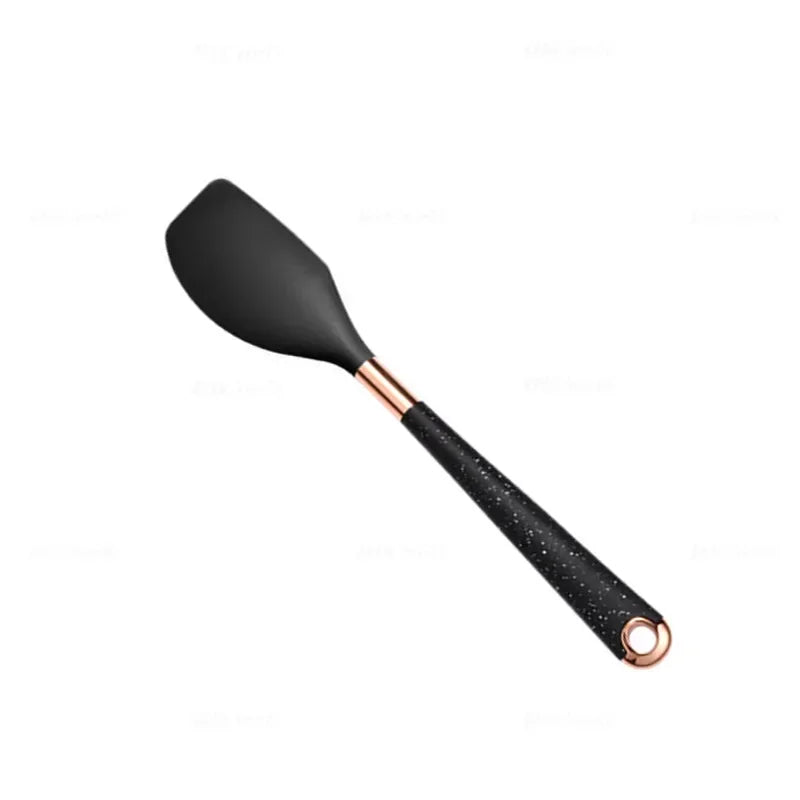 1-Pack Silicone Utensils Non-Stick Cooking Gold Plated Heat