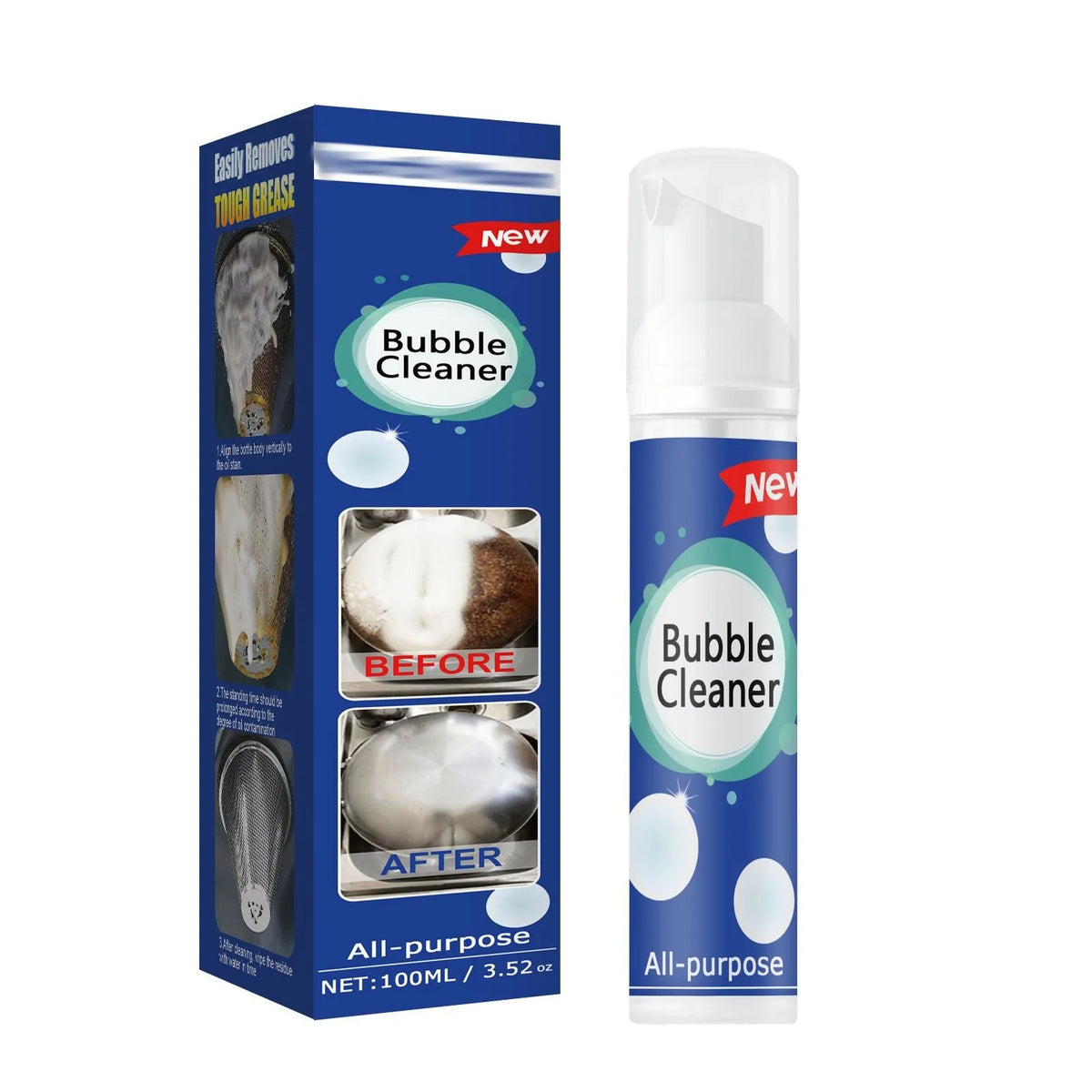 100ml/30ml Bubble Grease Cleaner Foam Cleaner Rust Remove