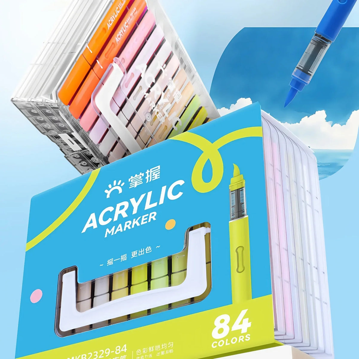 24/36/48/60/84 Colors Automatic Ink Control Acrylic Paint Markers