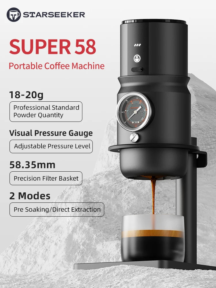 Starseeker Super58 Electric Espresso Machine Travel Coffee Maker