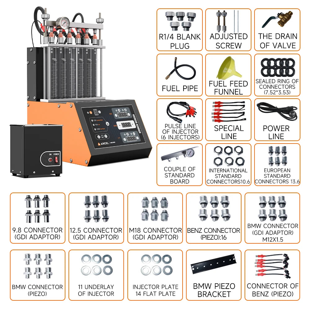 Ancel Anj600 6-Cylinder Gdi Piezo Efi Fsi Ultrasonic