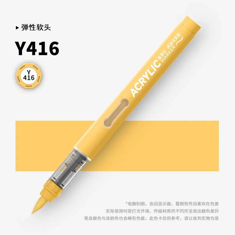 120/1 Colors Direct-Liquid Acrylic Brush Markers Pen Waterproof