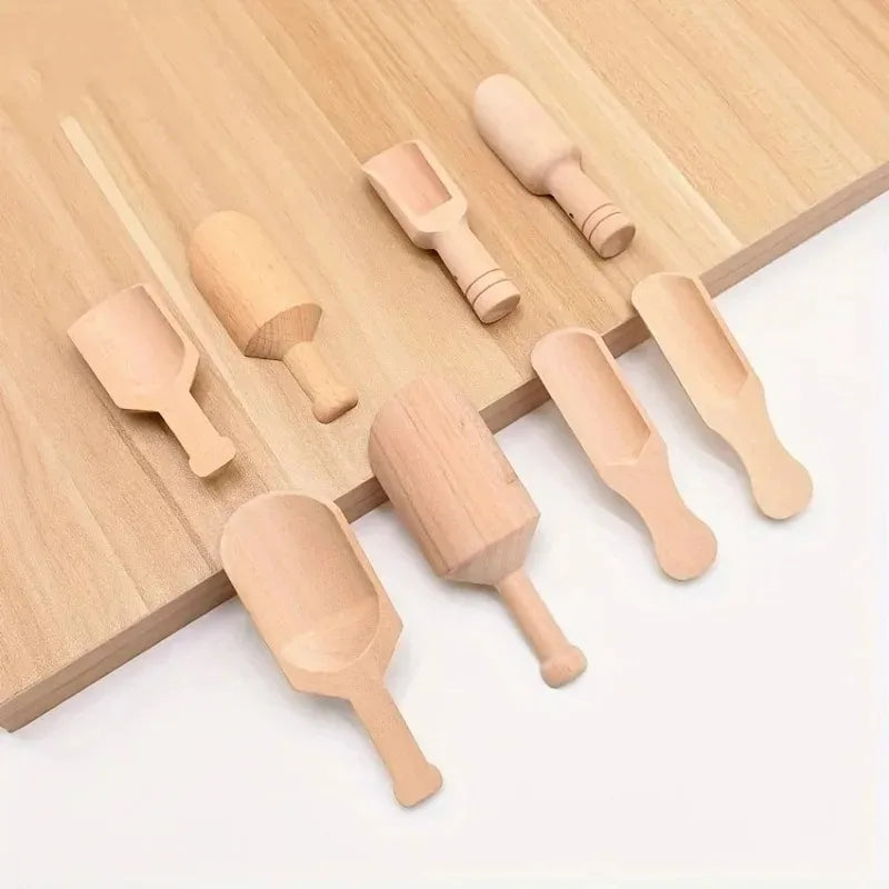 Mini Wooden Scoops Bath Salt Spoon Candy Flour